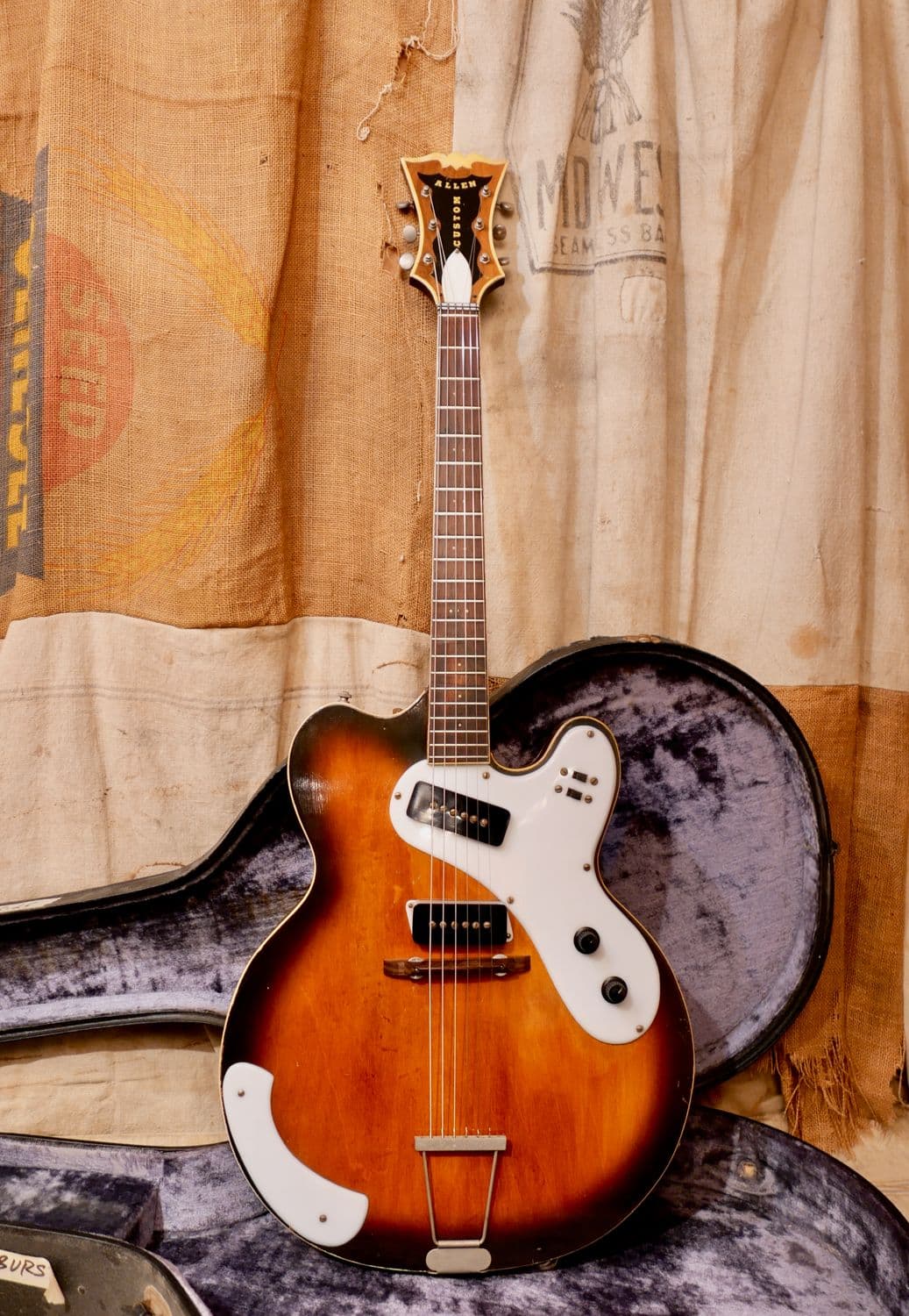 1960's R.C. Allen Custom Mosrite Style Electric Guitar Sunburst