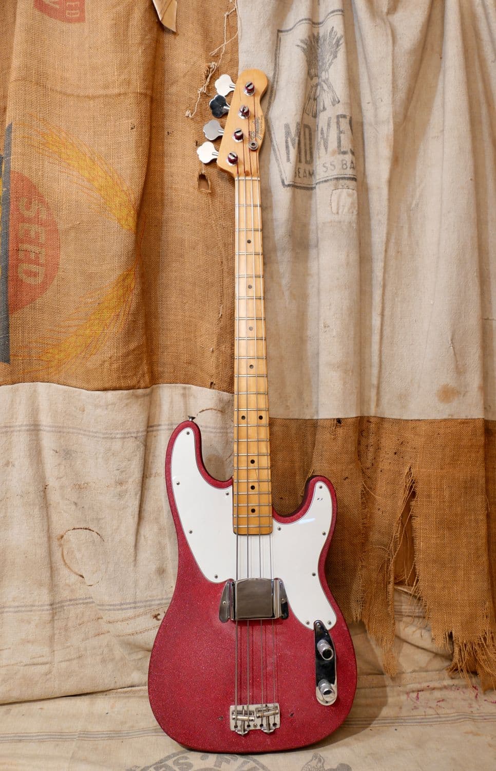 1969 Fender Telecaster Bass Red Sparkle Refin