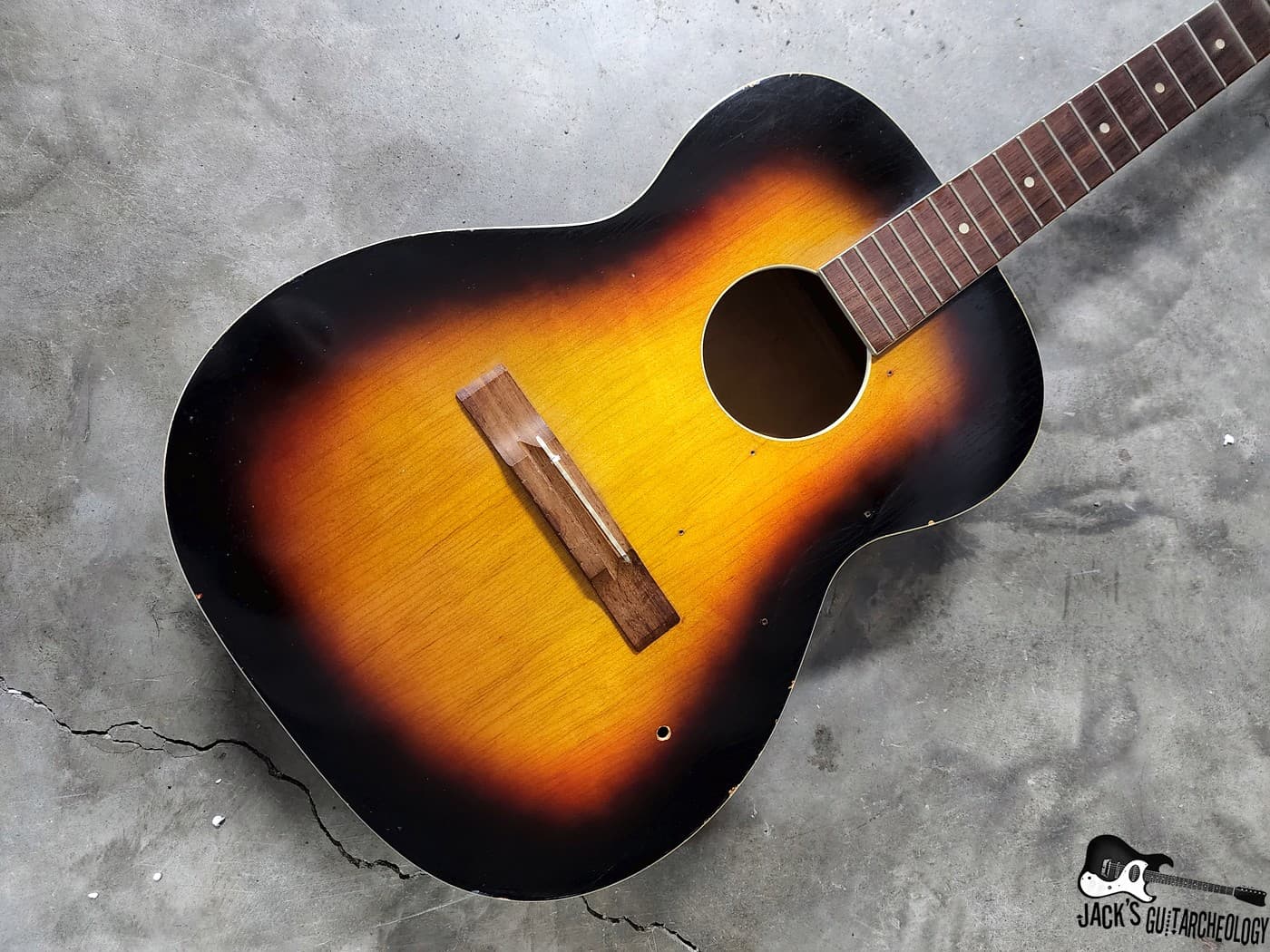 Luthier Special: Harmony / Teisco / Conrad MIJ Acoustic Guitar Husk Project (1970s Sunburst)
								$125.00