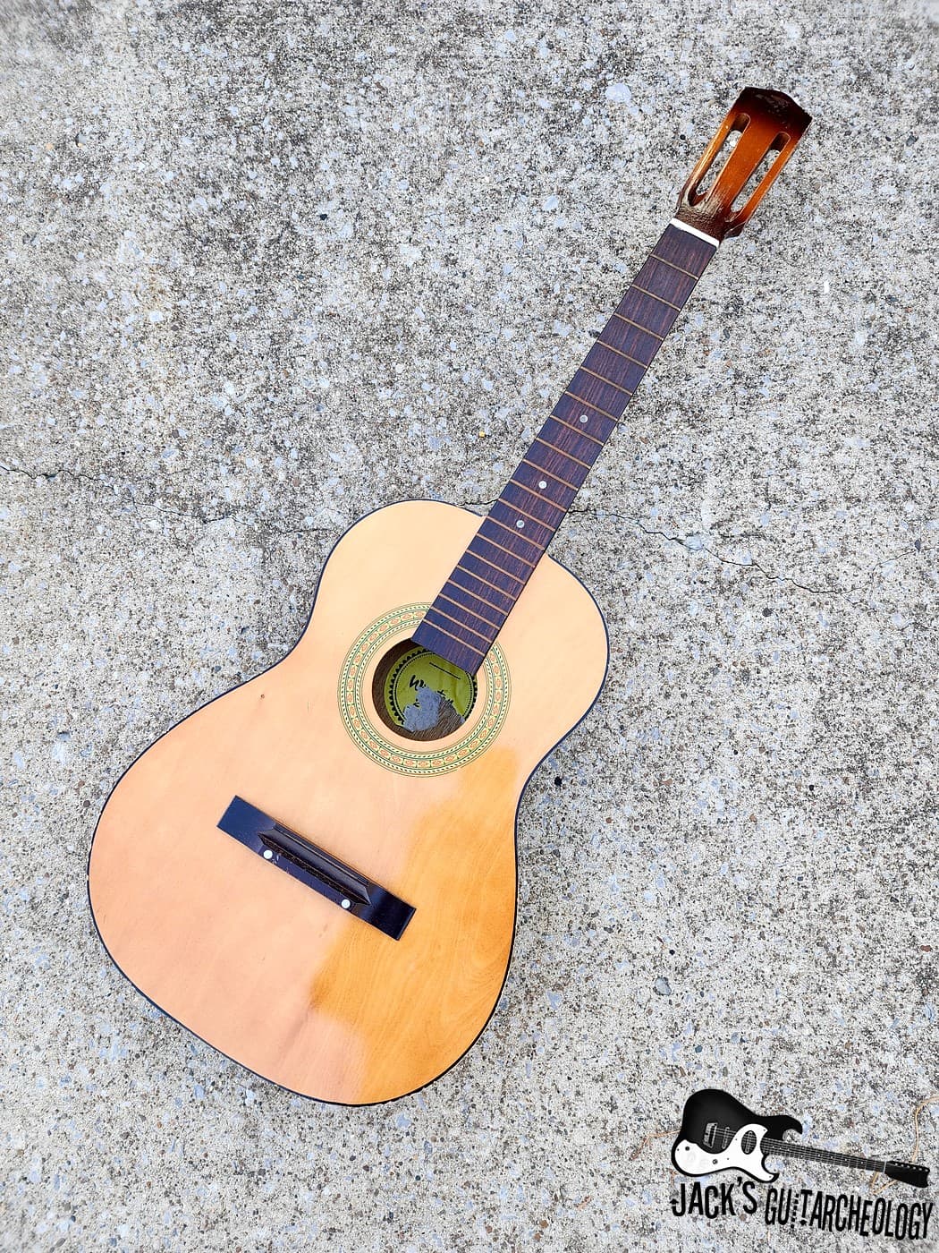 Sidewalk Sale: Winston / Teisco Acoustic Guitar Husk (1960s - Natural)
								$65.00