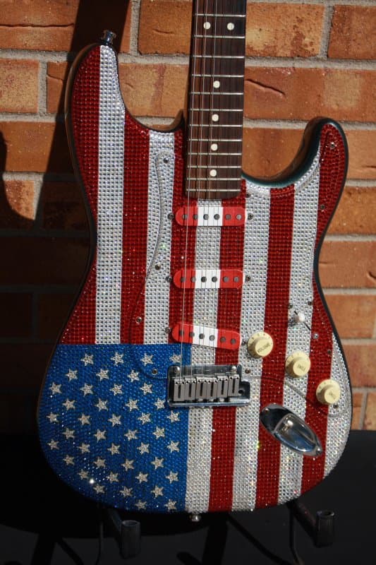 1987 Fender Stratocaster American Flag-Ocean Turquoise