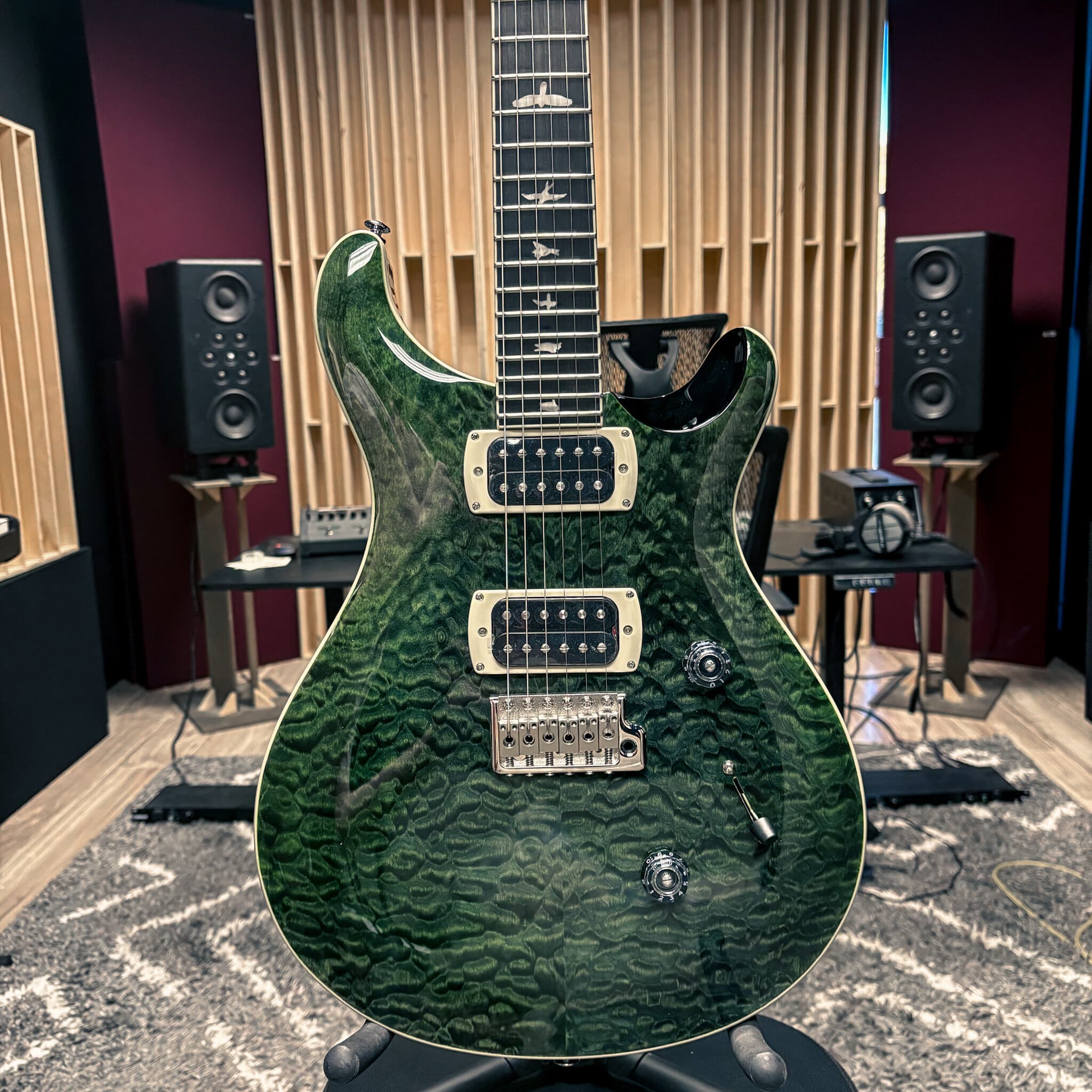 PRS SE Custom 24 Teal Black - w/bag - 7lb 4oz