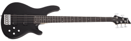 Schecter DIAMOND SERIES C-5 Deluxe Satin Black 5-String Electric Bass Guitar