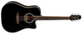 Takamine EF341DX Black 6-String Acoustic Electric Guitar