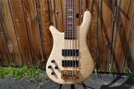 Spector USA NS-5XL Curly/Flame Solid Wings/Oil finish Left Handed 5-String Electric Bass Guitar