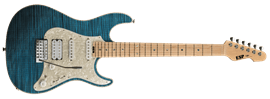ESP Original Snapper-CTM-FM  Marine Blue w/Blue Pearl Black  6-String Electric Guitar