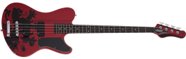Schecter DIAMOND SERIES Simon Gallup Ultra Spitfire Red 4-String Electric Bass Guitar