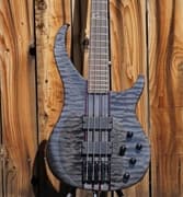 Peavey CIRRUS 4 Flame Maple Trans Black 35S 4-String Bass w/ Case