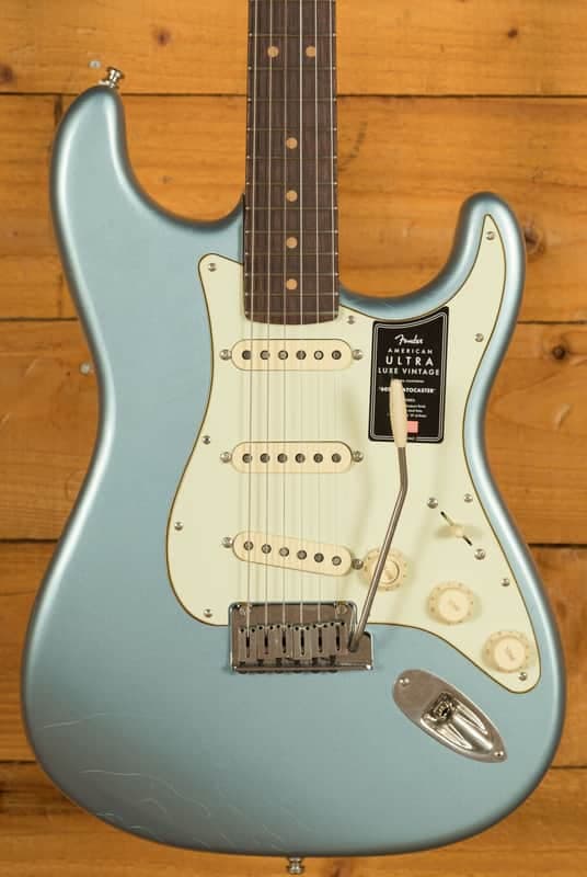 Fender American Ultra Luxe Vintage '60s Stratocaster - Rosewood - Ice Blue Metallic