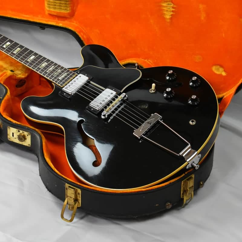 RARE! 1968 Gibson ES-335TD Custom Colour Factory Black w/OHSC & Paperwork