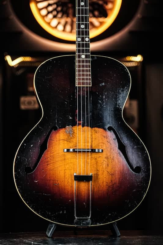 1937 Levin Model 30 OG 4-string Orchestra Guitar refin sunburst