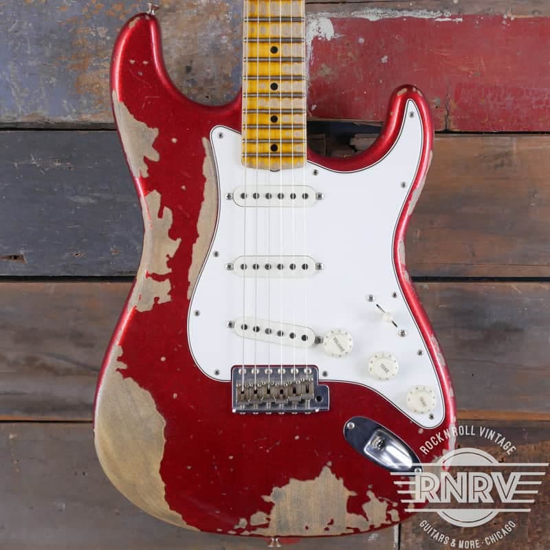 2018 Fender Custom Shop Limited Edition '68 Reissue Stratocaster Relic - Heavy Aged Red Sparkle