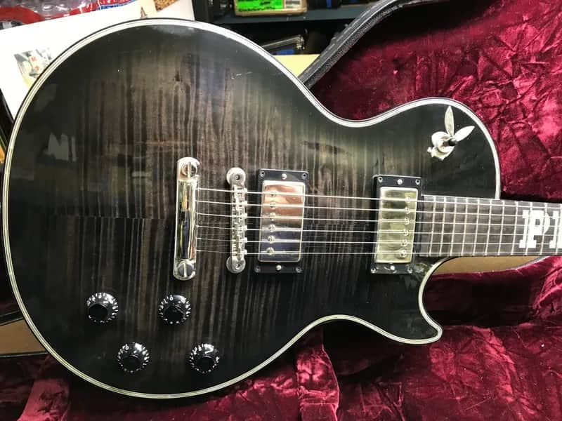 GIBSON CUSTOM LES PAUL PLAYBOY 2000 - Trans Black Flame Top