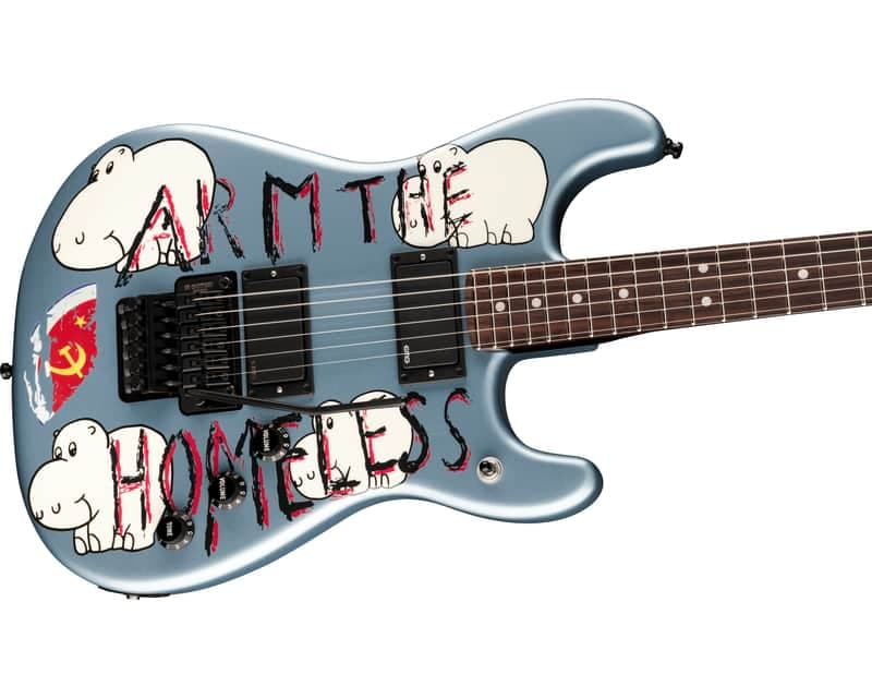 Fender Tom Morello Arm The Homeless Stratocaster - Blue Ice Metallic