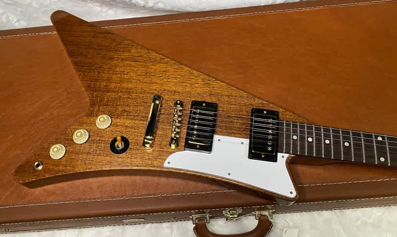 NEW! Gibson Custom 1957 Mahogany Moderne Reissue Electric Guitar - Antique Natural, VOS - 7.3lbs - G07318