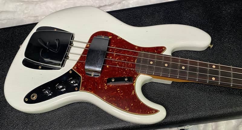 NEW! Fender Custom Shop 64 Jazz Bass Relic - Olympic White Finish - Only 9 lbs - Authorized Dealer - G07480