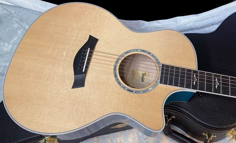 NEW ! Taylor 614ce Custom Acoustic-Electric Guitar - Natural Top - Blue Fade Back and Sides - AAAAA Flamed Maple - Authorized Dealer - G05925 - 4.9lbs