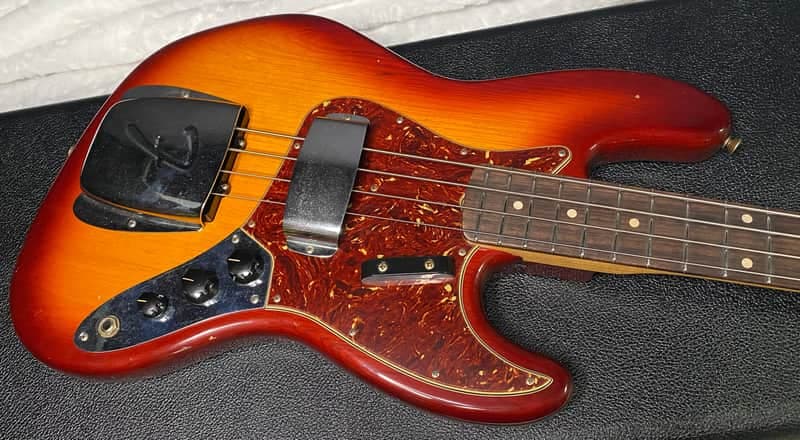 NEW! Fender Custom Shop 64 Jazz Bass Relic - Aged Cherry Sunburst Finish - Ash Body - 9.3 lbs - Authorized Dealer - G07508
