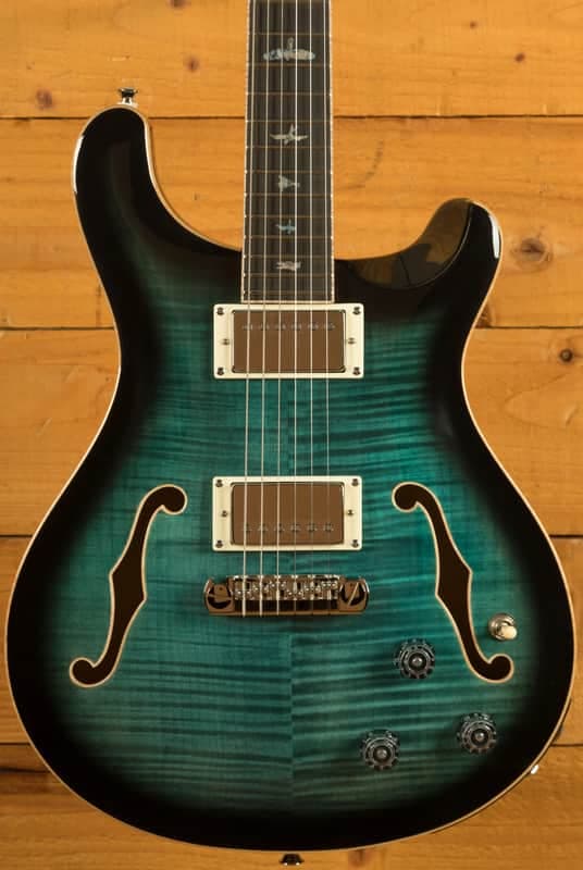 PRS SE Hollowbody II Piezo - Peacock Blue Burst