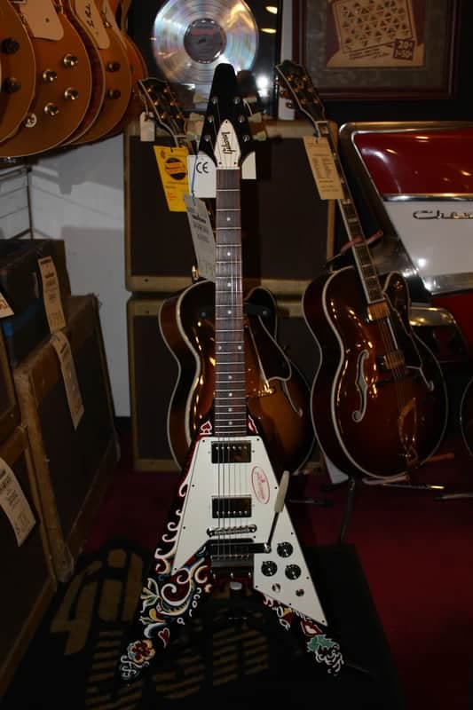 GIBSON CUSTOM SHOP FLYING V HENDRIX 2006 - Black/Paisley Painted