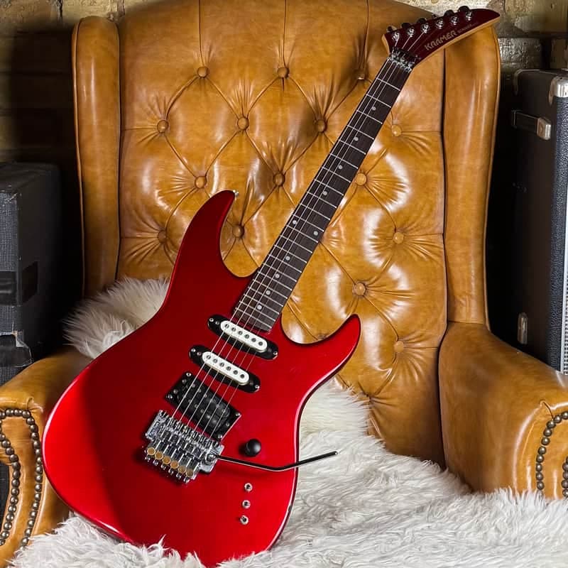 1980s Kramer Striker 600ST Candy Apple Red HSS Floyd Rose Electric Guitar!