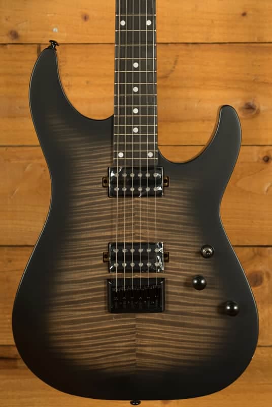 Schecter C-1 Standard Plus - Ebony - Ember Burst