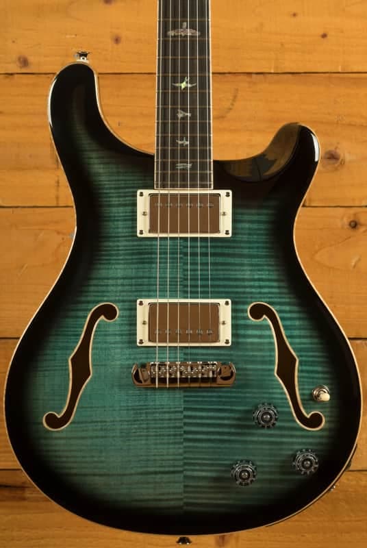 PRS SE Hollowbody II Piezo - Peacock Blue Burst