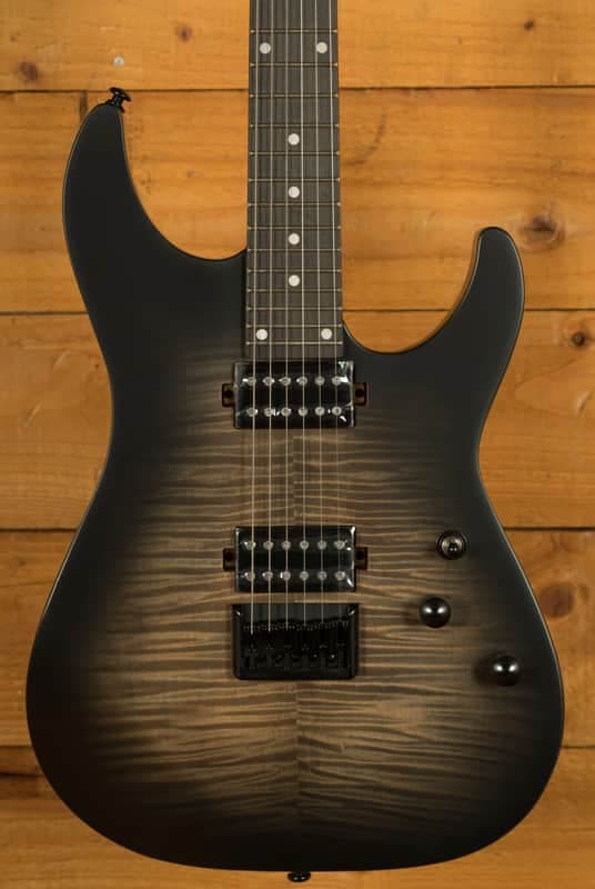 Schecter C-1 Standard Plus - Ebony - Ember Burst