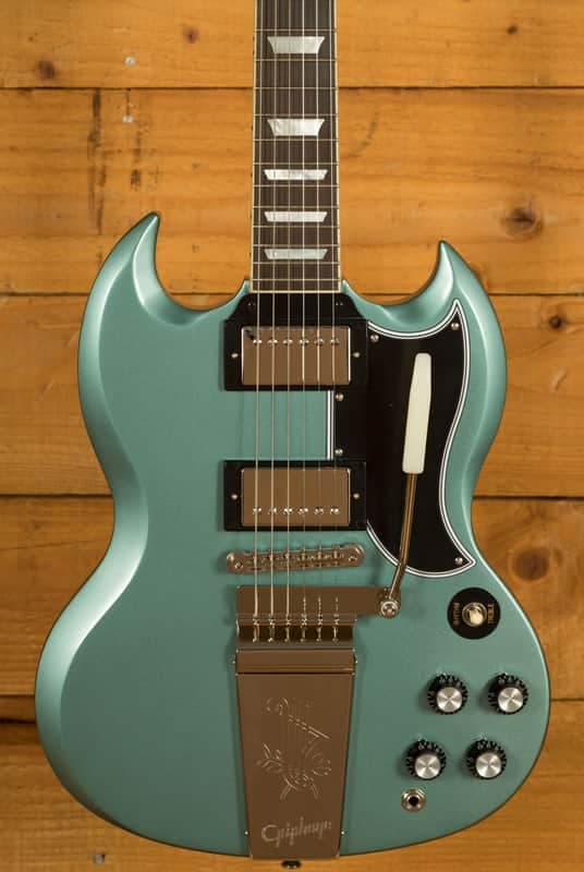 Epiphone 1964 SG Standard with Maestro Vibrola Reissue Pelham Blue