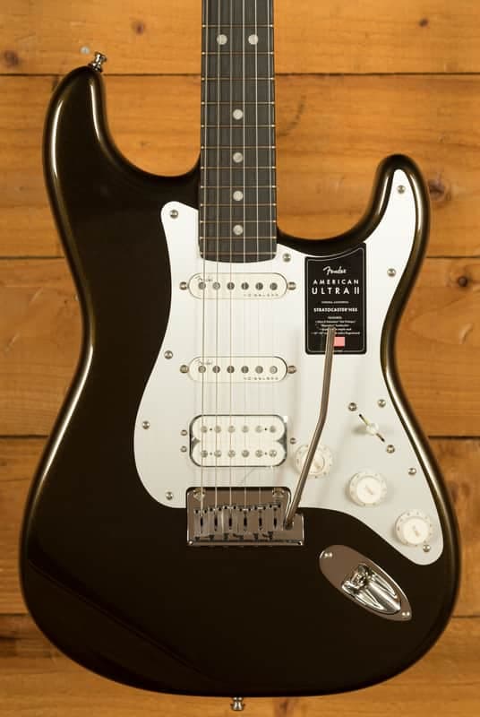 Fender American Ultra II Stratocaster HSS - Ebony - Texas Tea