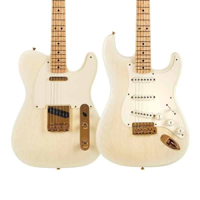 Fender Masterbuilt Mark Kendrick Custom Mary Kaye '56 Stratocaster & '51 Telecaster Pair Vintage White NOS (Pre-Owned, 2004, EC)