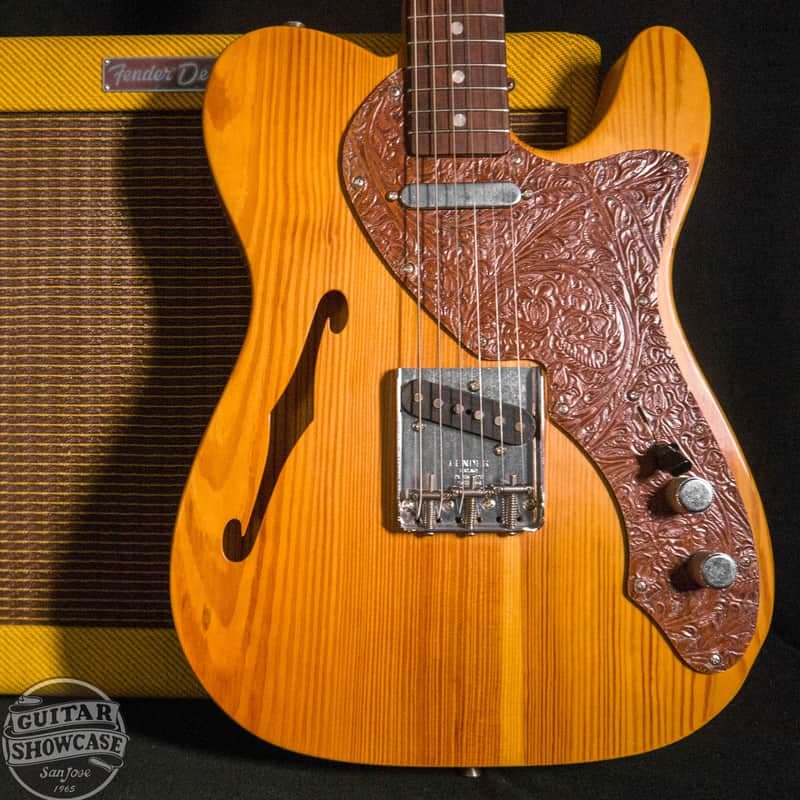 Fender 2004 Masterbuilt John English Telecaster Thinline Guitar- Pine/Leather