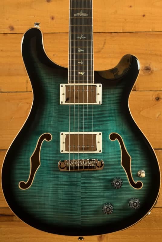 PRS SE Hollowbody II Piezo - Peacock Blue Burst