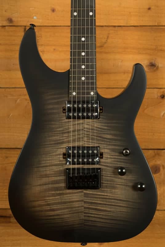 Schecter C-1 Standard Plus - Ebony - Ember Burst