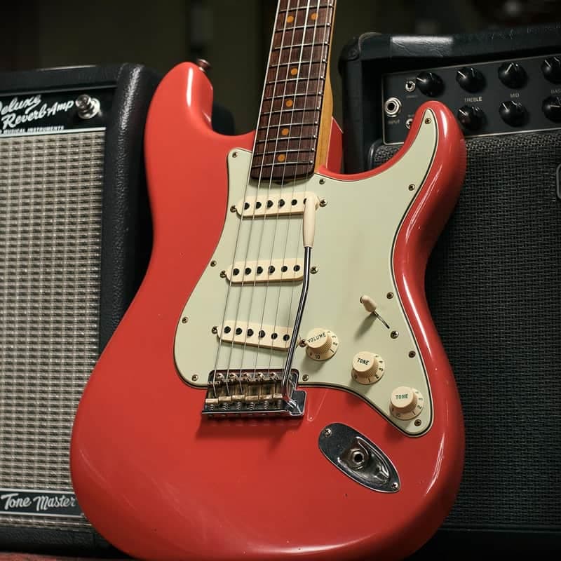 Fender Custom Shop '64 Stratocaster Journeyman Faded Aged Fiesta Red #CZ582929