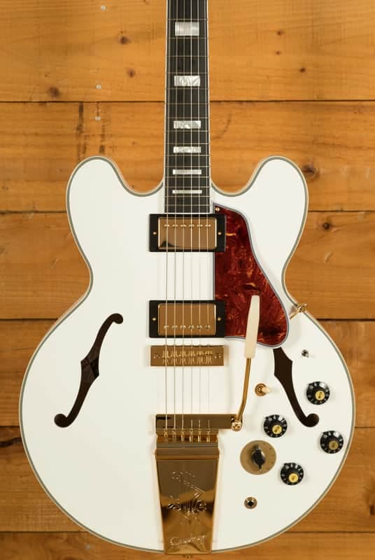 Epiphone IGC Alex Lifeson Signature 1976 ES-355 Reissue - Ebony - Alpine White