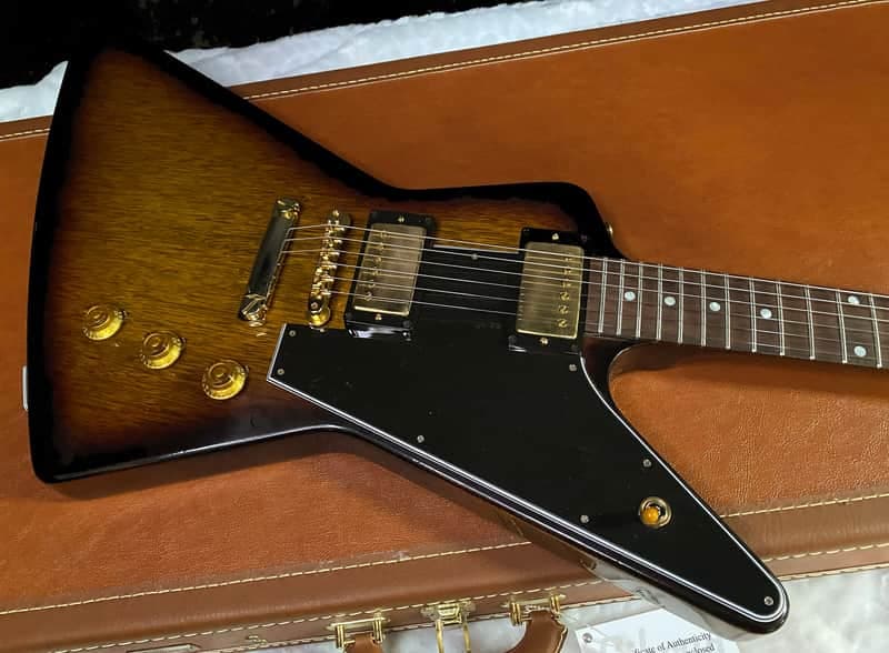 NEW! Gibson Custom 1958 Korina Explorer Reissue Electric Guitar - Vintage Sunburst VOS - Authorized Dealer - G07809