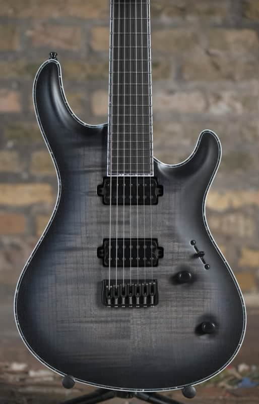 Mayones Regius Core 7 - Trans Black Burst Satin