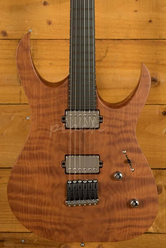 Mayones Duvell Elite 6 - Ebony - Curly Redwood