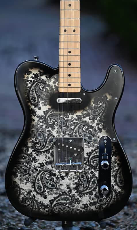 Fender Made in Japan Limited Edition Telecaster With Glaser Bender - Black Paisley