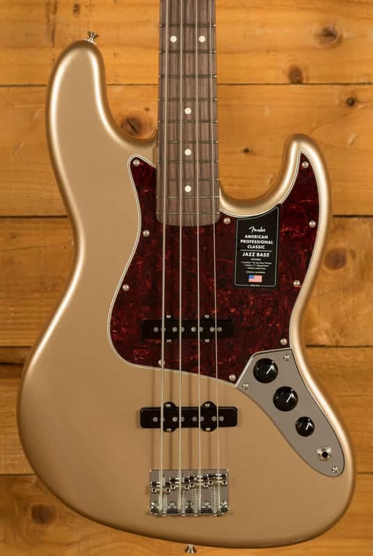 Fender American Professional Classic Jazz Bass - Rosewood - Faded Firemist Gold