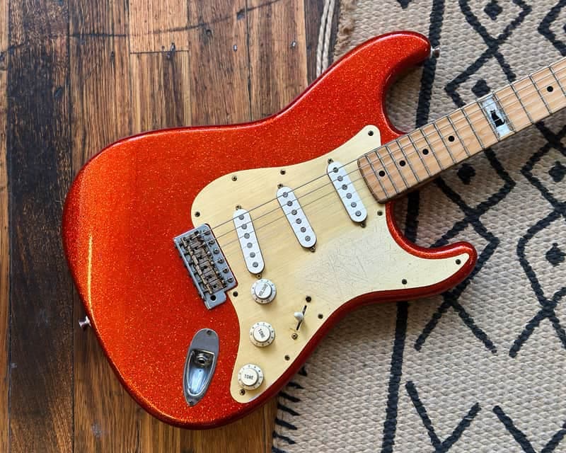 2001 Red Sparkle Fernandes LD-95KK Love Driver L`Arc-en-Ciel Ken Signature