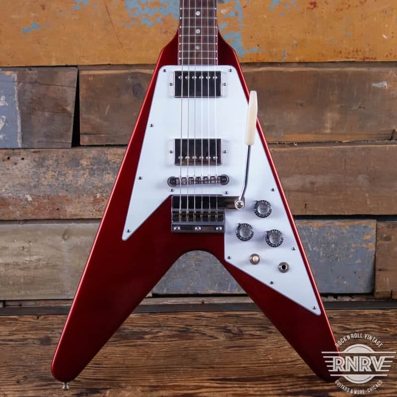 Gibson Custom Shop '67 Mahogany Flying V Reissue with Maestro Vibrola 2023 - Sparkling Burgundy
