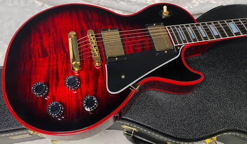 NEW! Gibson Dealer Select Custom Shop Les Paul Custom Red Widow AAA Figured Flame Top - Authorized Dealer - 10 lbs - G07343
