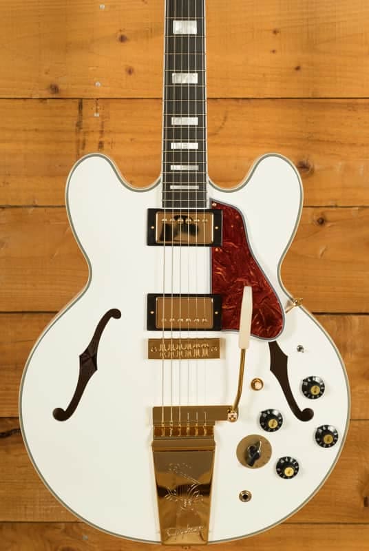 Epiphone IGC Alex Lifeson Signature 1976 ES-355 Reissue - Ebony - Alpine White
