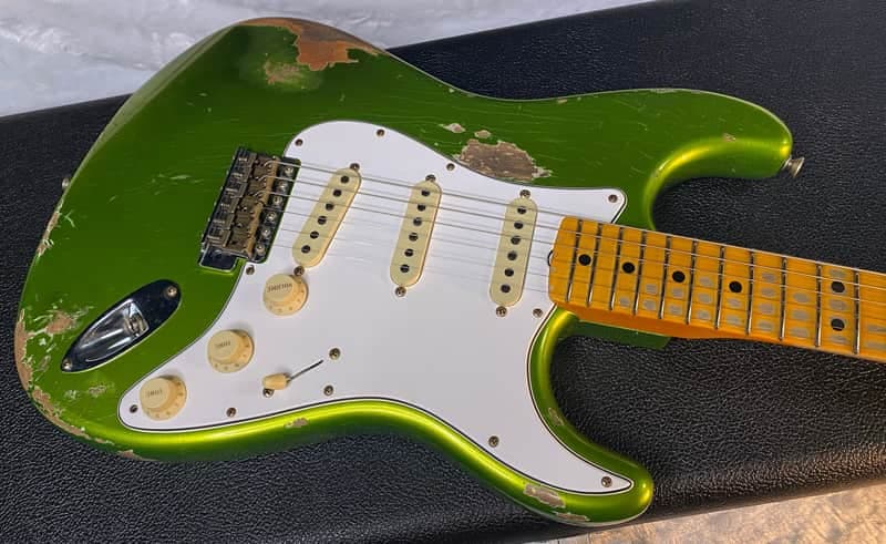 NEW! Fender Custom Shop Special Run '69 Stratocaster Heavy Relic - Handwound P/U's - Aged Lime Green - Reverse Headstock - 7.5lbs - Authorized Dealer - One OFF! SUPER RARE! G06642