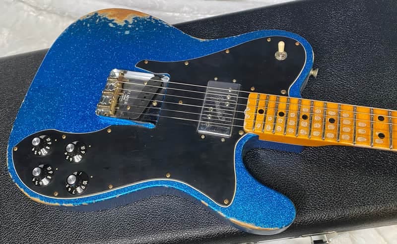 NEW! Fender Custom Shop Telecaster Custom Heavy Relic - Limited Edition - Blue Sparkle - Only 6.9 lbs - Authorized Dealer - G06389