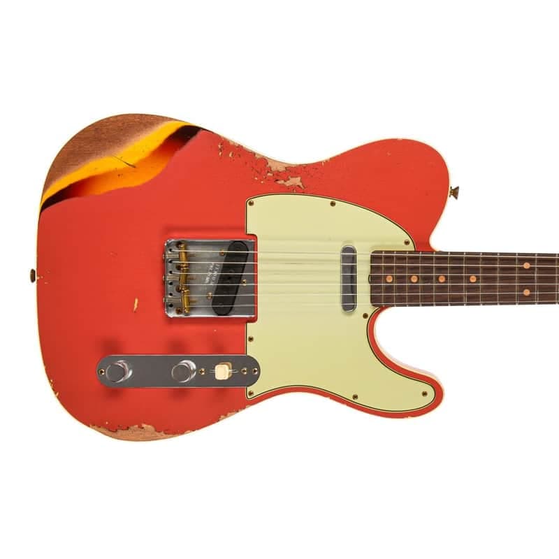 Fender Custom Shop F22 Limited '60 Telecaster Custom Aged Tahitian Coral Over Chocolate 3 Tone Sunburst Heavy Relic #CZ579978