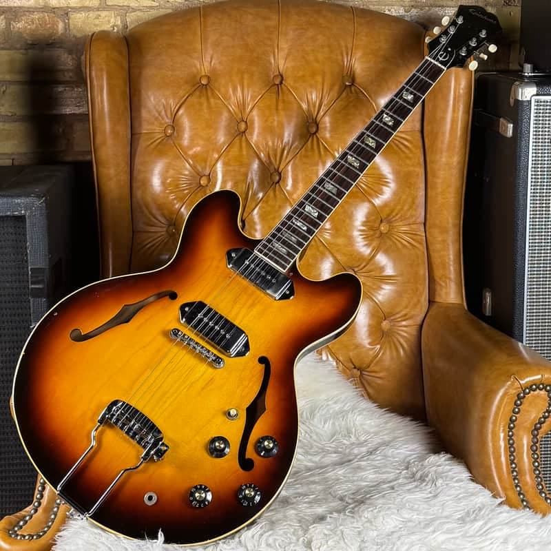 1967 Epiphone Casino E230TD Vintage Sunburst Gibson Made In Kalamazoo 2xP90 Hollowbody ES Electric Guitar W/ Case!