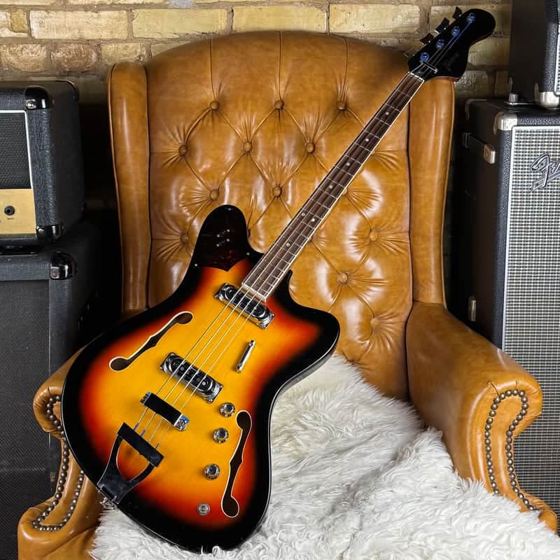 1967 Framus 5/143 Atlantik-Bass Vintage Sunburst Made In Germany Bass Guitar W/ Hardshell Case!